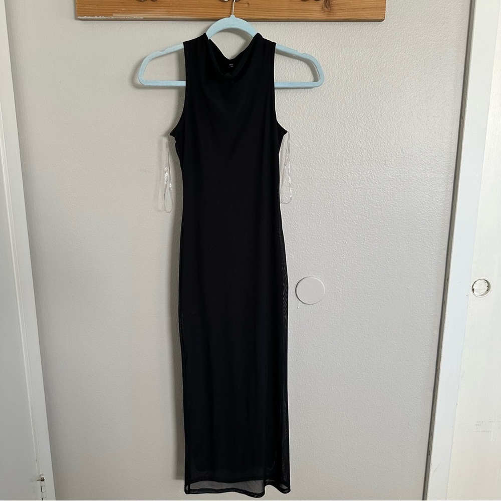 See You Monday Black Midi Dress